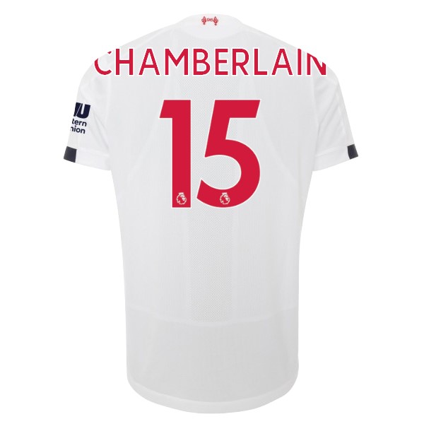 Camiseta Liverpool NO.15 Chamberlain Replica Segunda Ropa 2019/20 Blanco